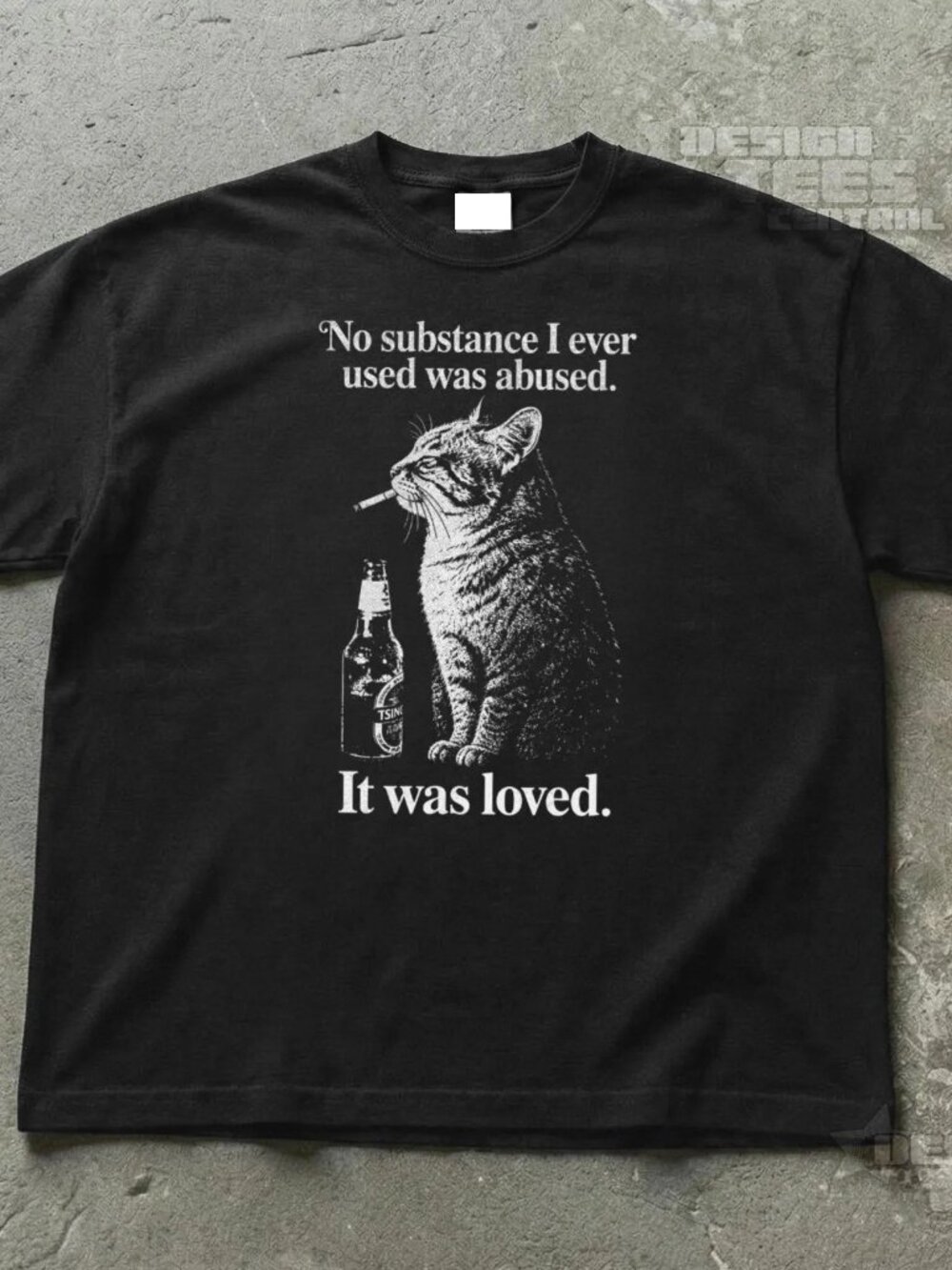 No Substance I Ever Used Was Abused It Was Loved Cat Smoking T Shirt
